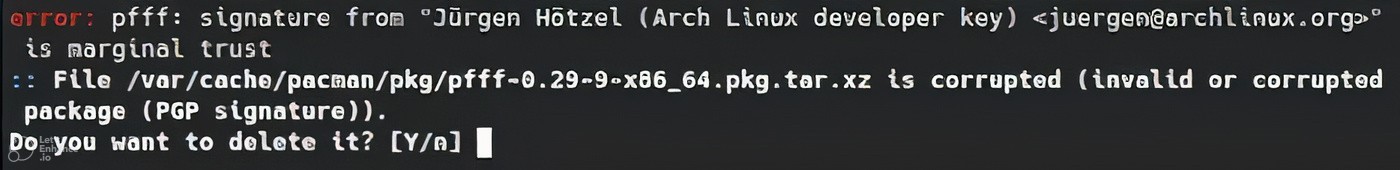 Invalid or Corrupted Package